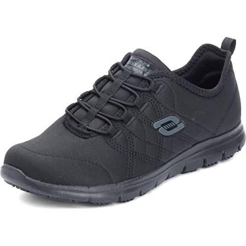 SKECHERS WORK Womens Ghenter - Srelt Work Shoe Black - 77211-BLK BLACK Image 1