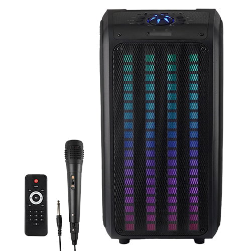 2 x 6.5" Sound Traveler Portable Backpack Speaker w TWS LED Lights (IQ-8265BT) Image 1