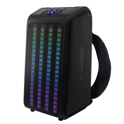 2 x 6.5" Sound Traveler Portable Backpack Speaker w TWS LED Lights (IQ-8265BT) Image 2