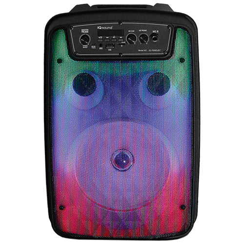 8" Bluetooth Speaker FIRE BOX with TWS and LED Color Lights to Beat (IQ-7008DJBT) Image 1