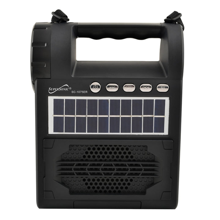 Solar Power Bluetooth Speaker with FM Radio Flashlight Lantern SC-1075ER Image 3