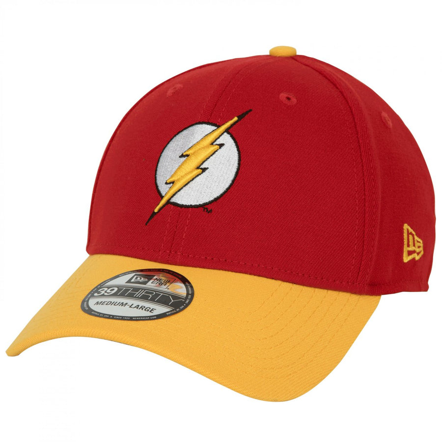 The Flash Symbol Scarlet and Gold  Era 39Thirty Fitted Hat Image 1