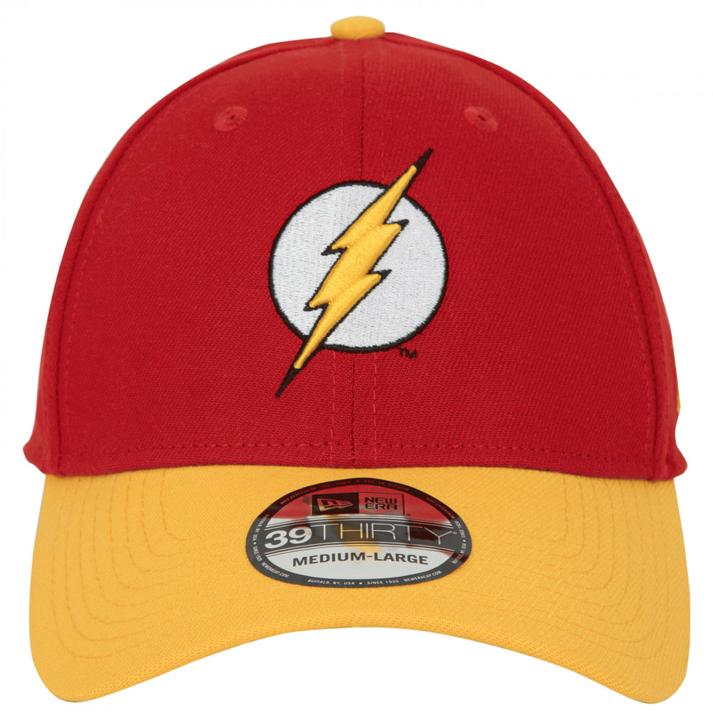 The Flash Symbol Scarlet and Gold  Era 39Thirty Fitted Hat Image 2