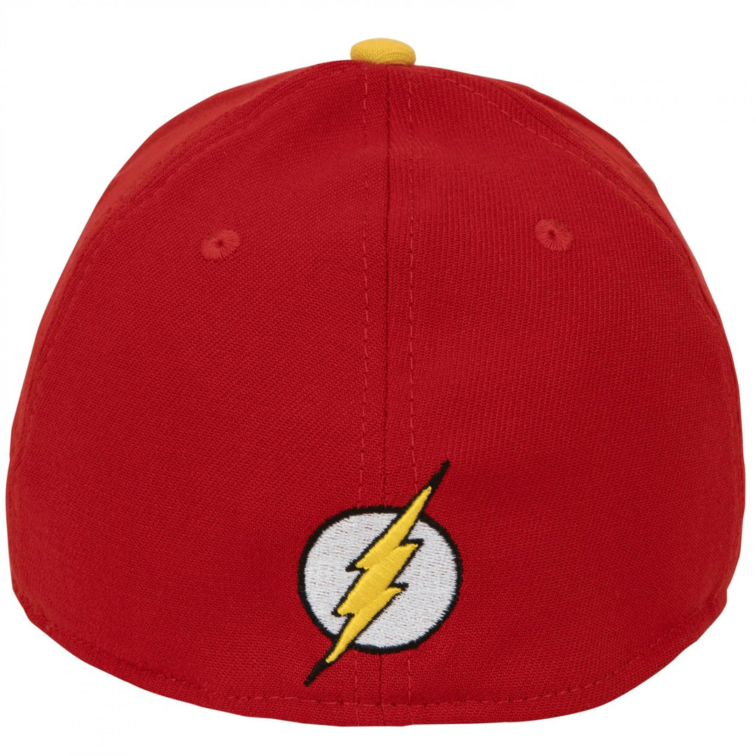 The Flash Symbol Scarlet and Gold Era 39Thirty Fitted Hat Image 4