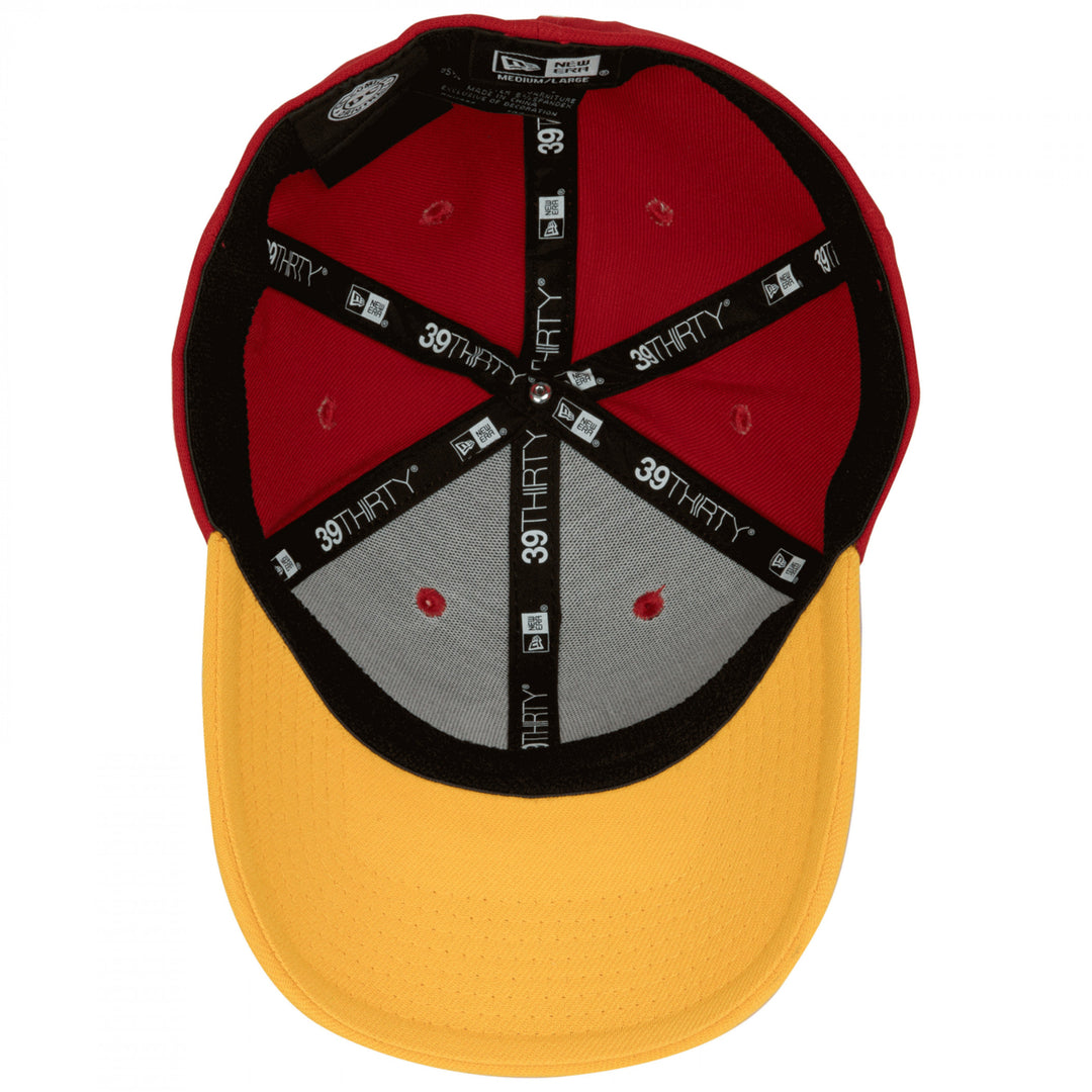 The Flash Symbol Scarlet and Gold Era 39Thirty Fitted Hat Image 4