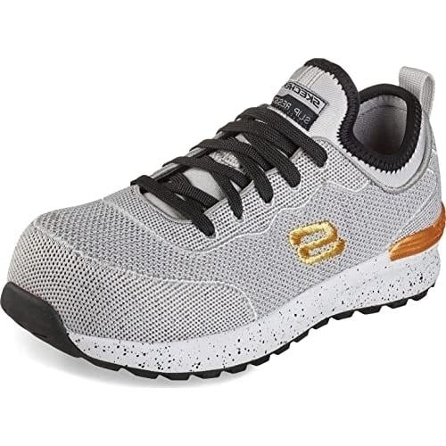 SKECHERS WORK Womens Bulklin - Balran Composite Toe Work Shoe Gray/Black - 108033-GYBK GRAY/BLACK Image 4