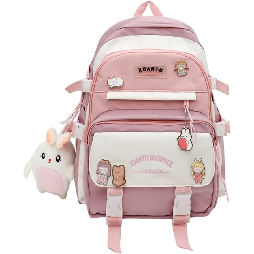 Kawaii Girls Backpack Cute Kids School Bag Large Capacity Casual Daypack Image 8