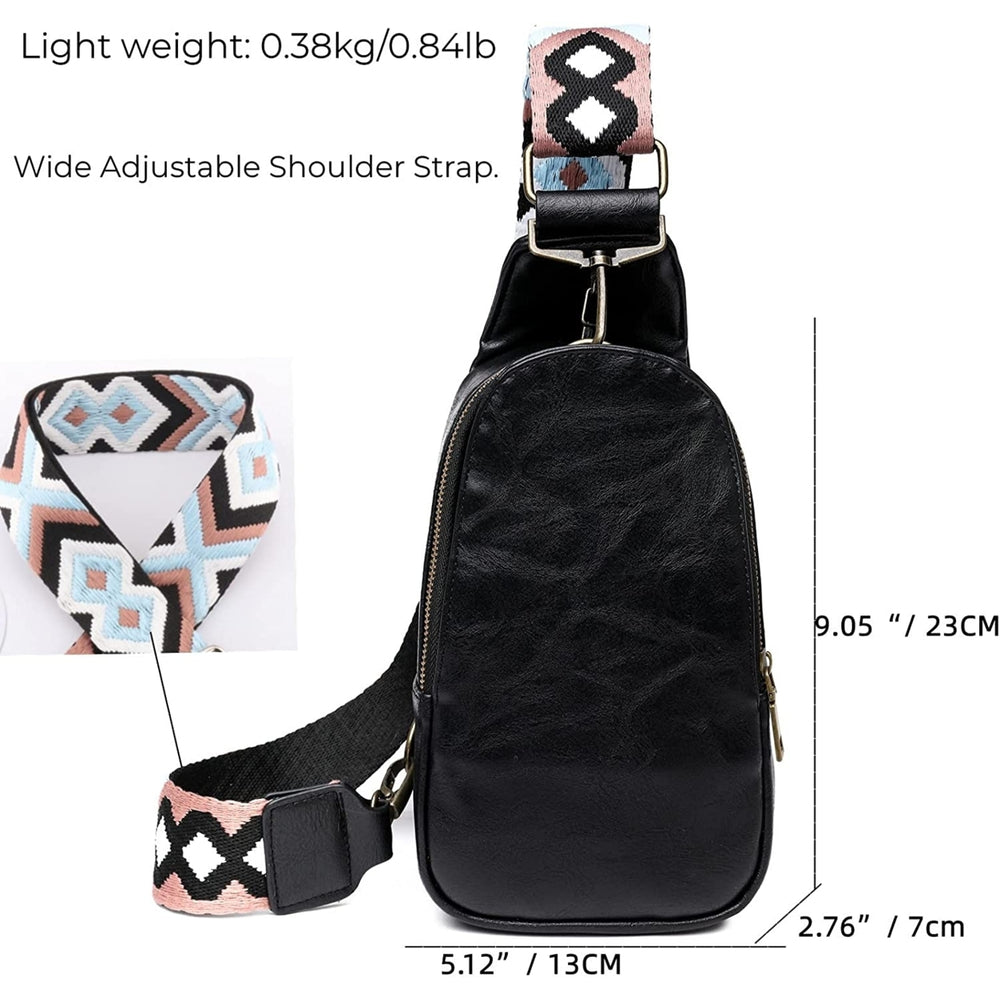 Crossbody Sling Bags with Cards Slots,Fanny Packs for Women Vegan Leather,Small Backpack Image 2