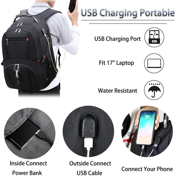 Travel Backpack For Men 17 Inch Laptop Backpack Extra Large Image 4