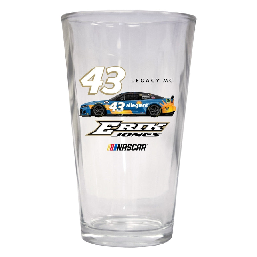 43 Erik Jones NASCAR Pint Glass Image 1