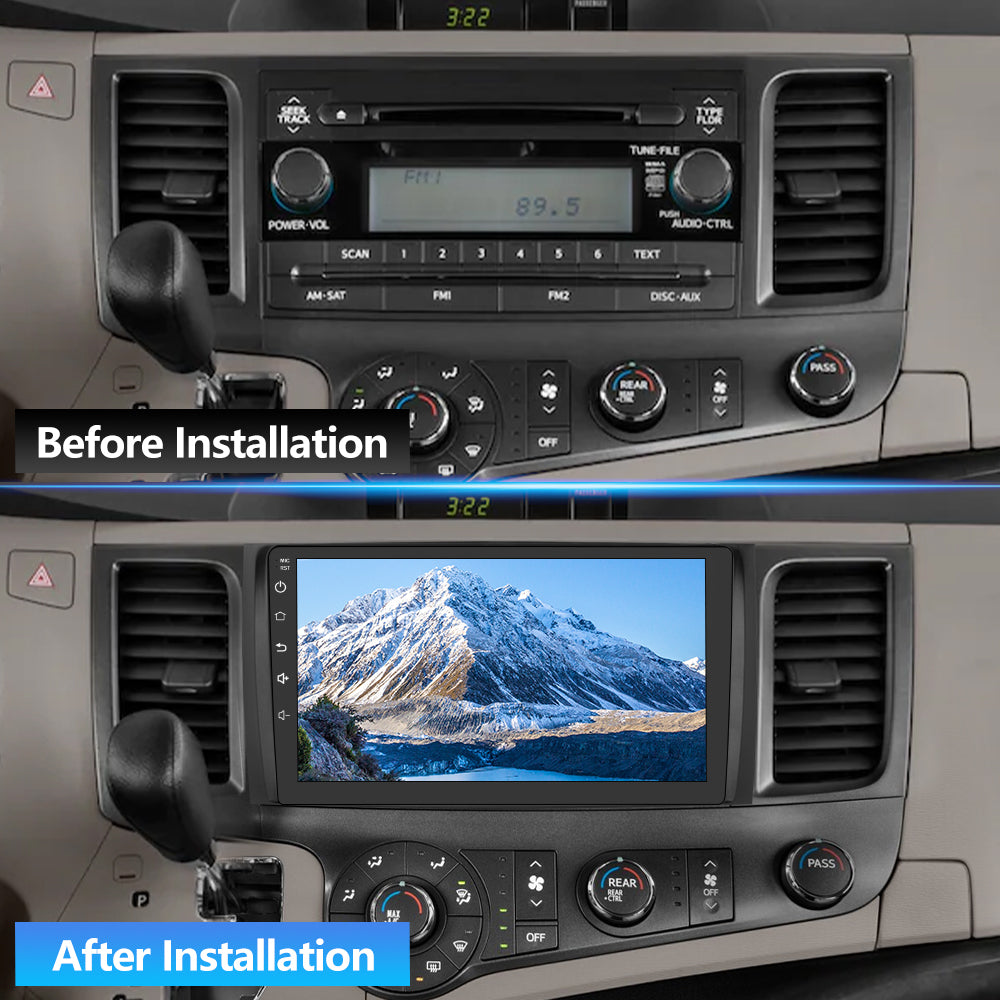 AWESAFE Car Radio Stereo Andriod 12 Compatible for Toyota Sienna 2011-2014 with CarPlay Android Auto DSP GPS Navigation Image 4