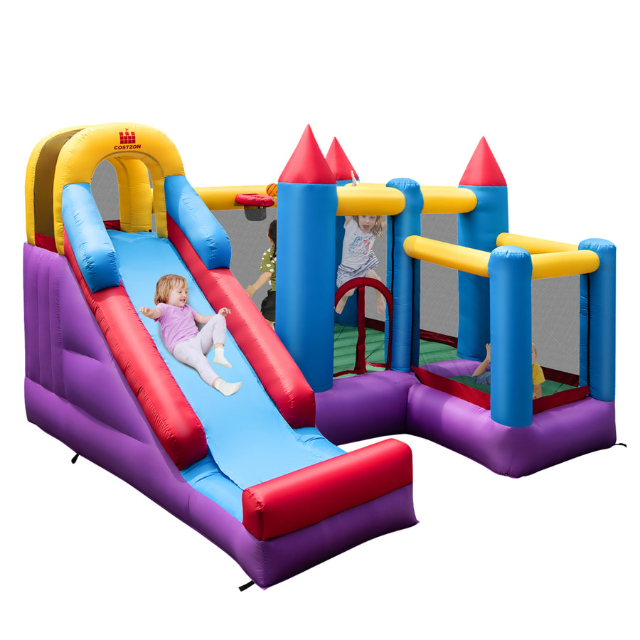 Mighty Inflatable Bounce House Castle Jumper Moonwalk Bouncer Without Blower Image 1