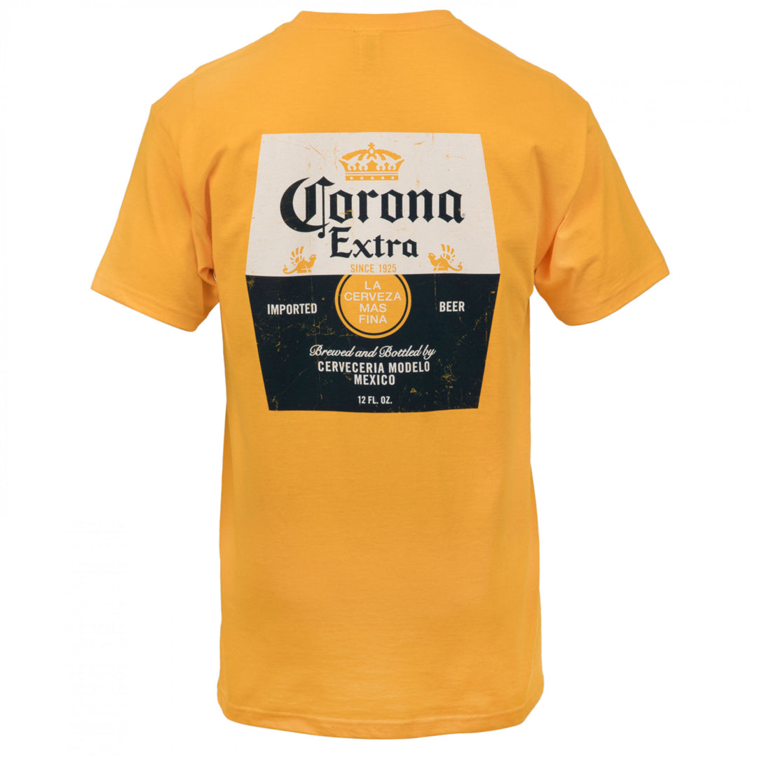 Corona Extra Distressed Label Front and Back Print T-Shirt Image 3