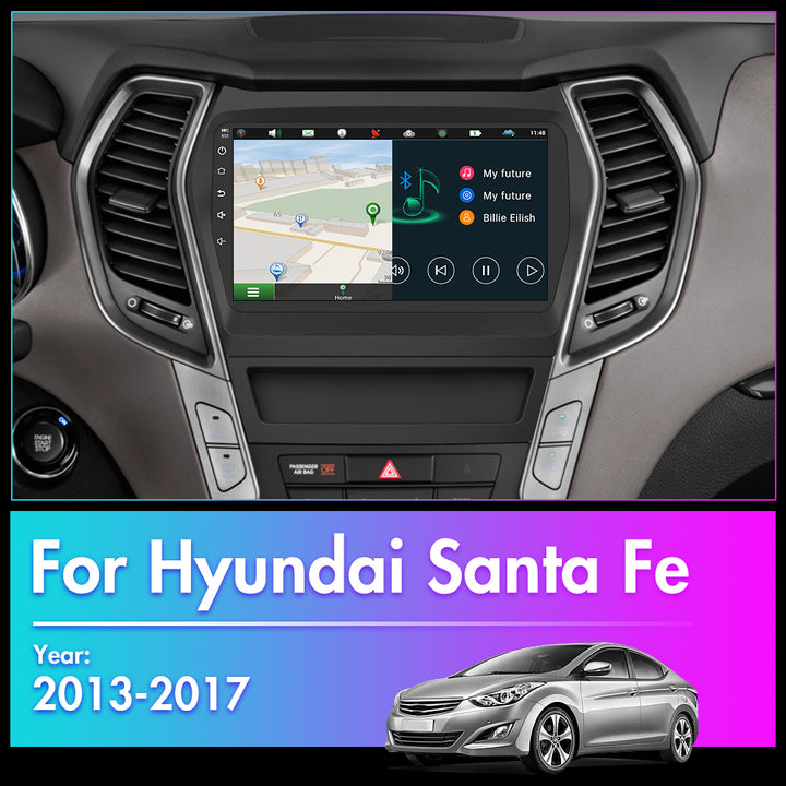 AWESAFE Car Radio Stereo Andriod 12 for Hyundai Santa Fe IX45 2013-2017 with CarPlay and Andriod Auto Image 2