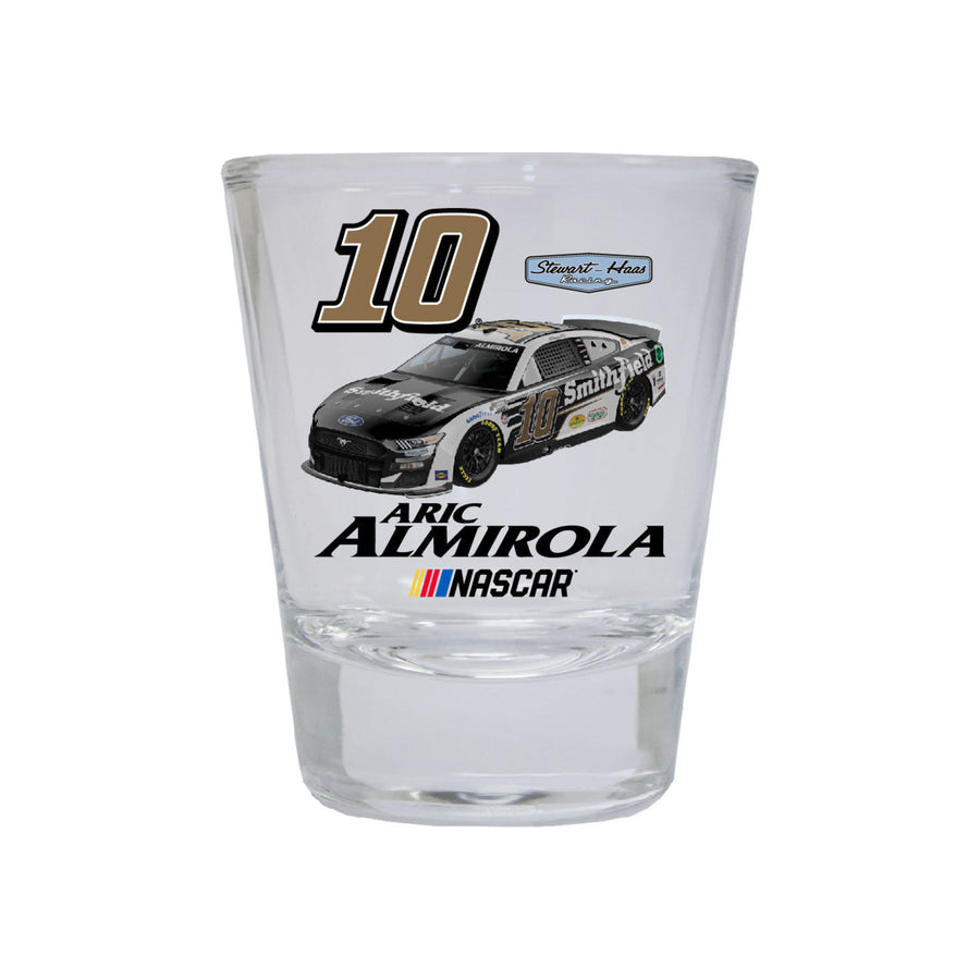 #10 Aric Almirola NASCAR Officially Licensed Round Shot Glass Image 1