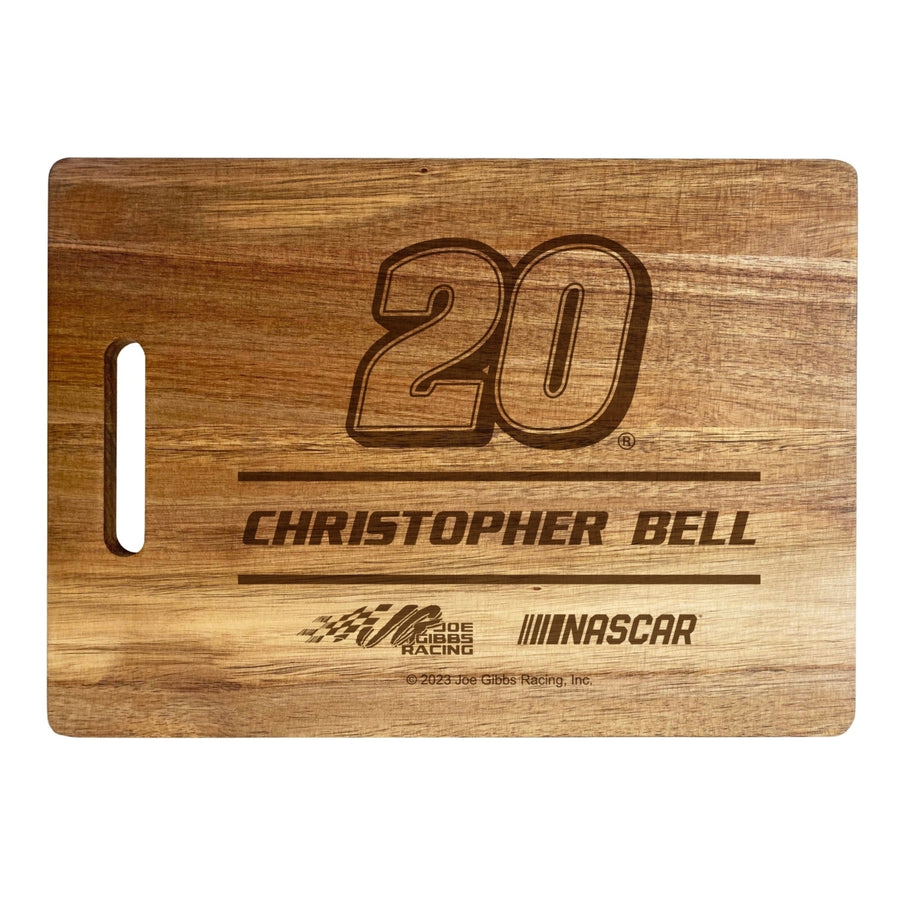 #20 Christopher Bell NASCAR Officially Licensed Engraved Wooden Cutting Board Image 1