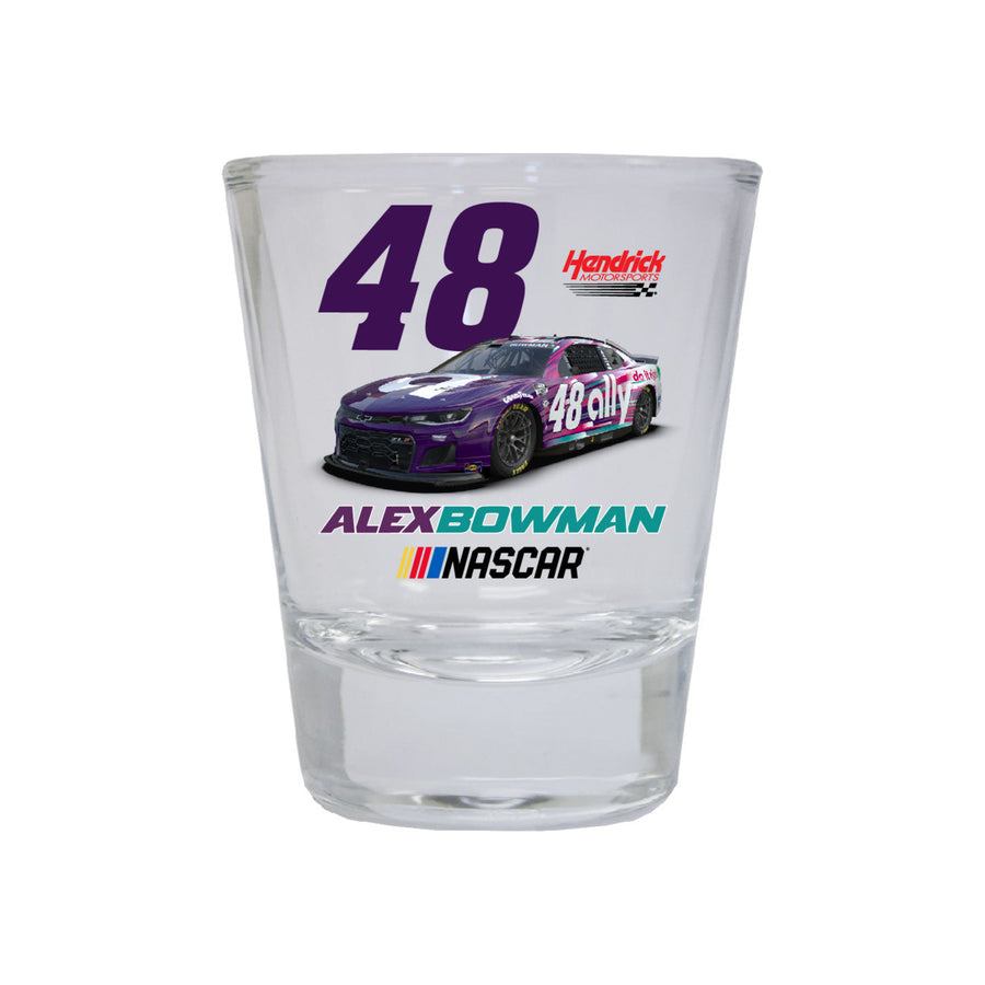 48 Alex Bowman NASCAR Officially Licensed Round Shot Glass Image 1