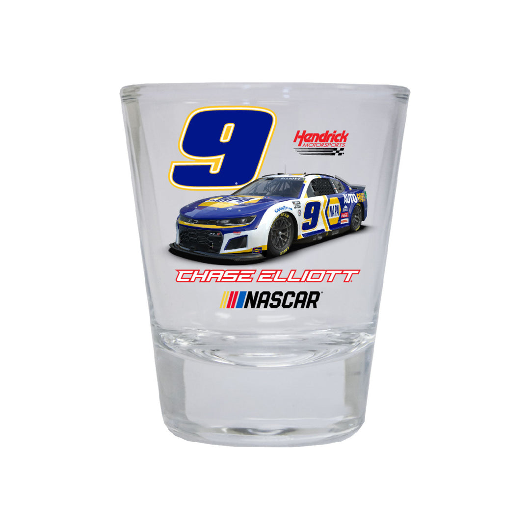 9 Chase Elliott NASCAR Officially Licensed Round Shot Glass Image 1