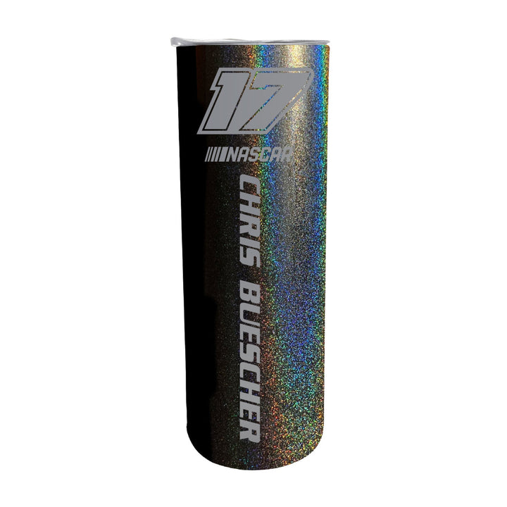 NASCAR 17 Chris Buescher 20 oz Insulated Stainless Steel Skinny Tumbler Image 3