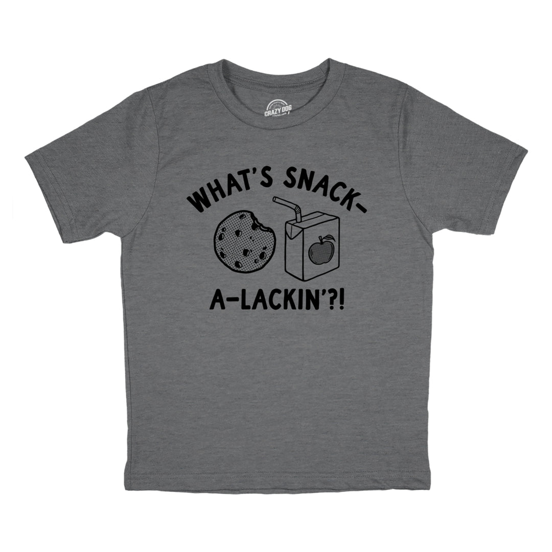Youth Whats Snack A Lackin T Shirt Funny Snacktime Treat Tee For Kids Image 1