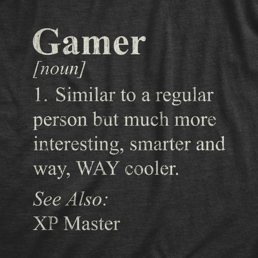 Mens Gamer Definition T Shirt Funny Video Games Lover Joke Tee For Guys Image 2