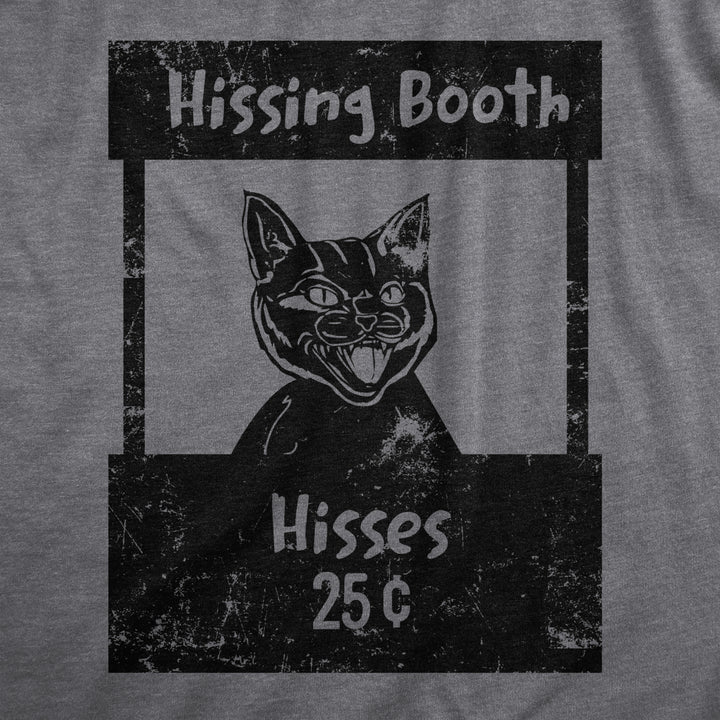 Mens Hissing Booth T Shirt Funny Mean Kitten Hiss Joke Tee For Guys Image 2