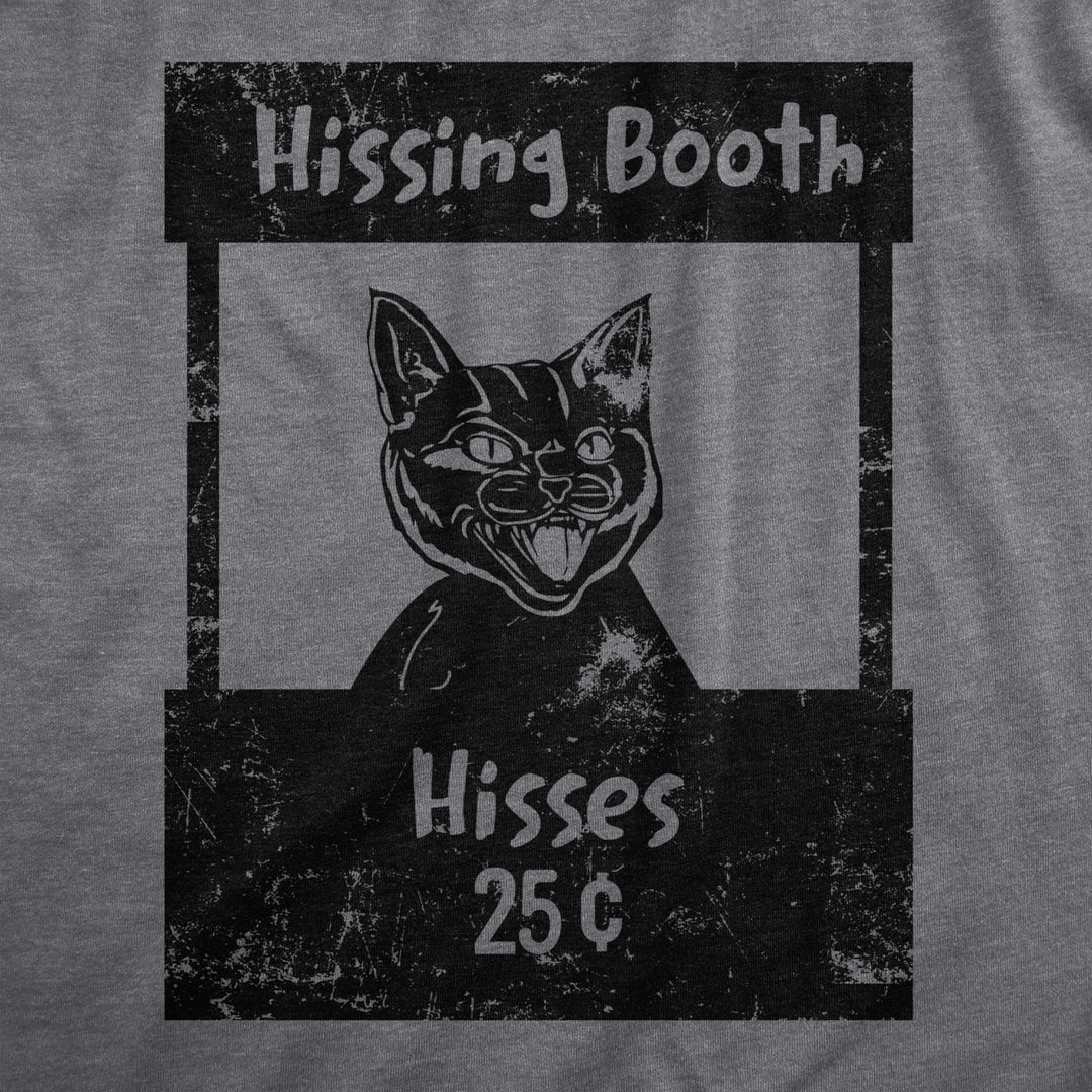 Womens Hissing Booth T Shirt Funny Mean Kitten Hiss Joke Tee For Ladies Image 2