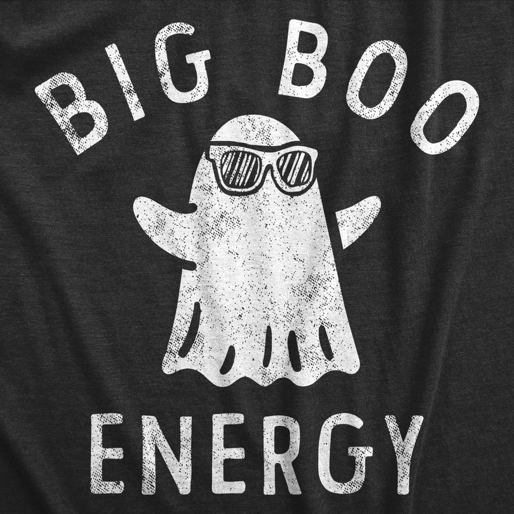 Womens Big Boo Energy T Shirt Funny Spooky Halloween Bed Sheet Ghost Tee For Ladies Image 2