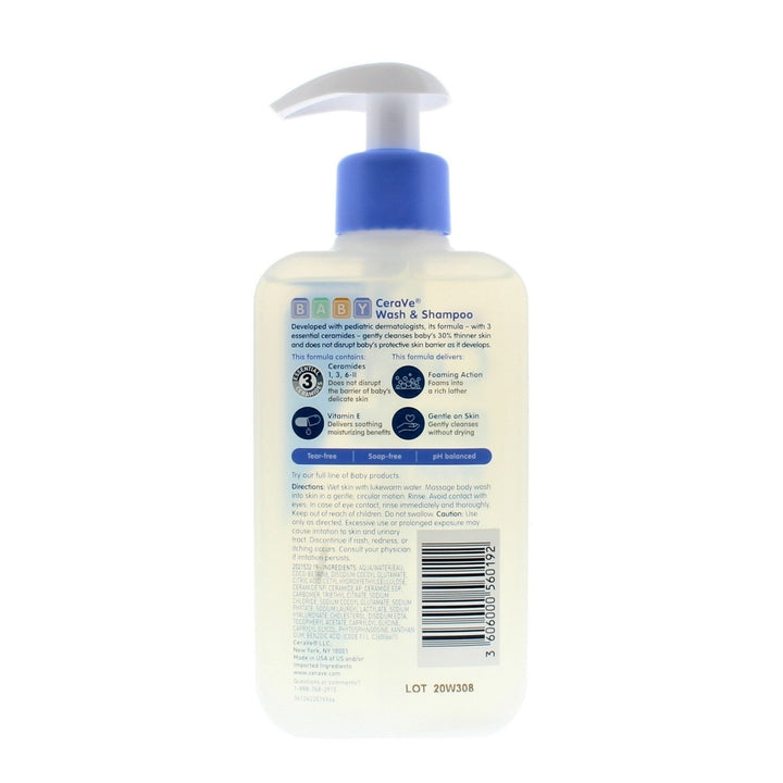 CeraVe Baby Wash and Shampoo 8oz/237ml Image 3