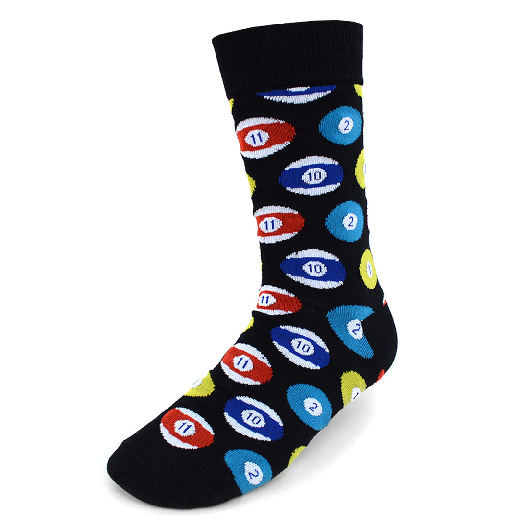 Pool Billiard Socks Personalized Socks Pocket Ball Fun Crazy Cool Socks Image 1