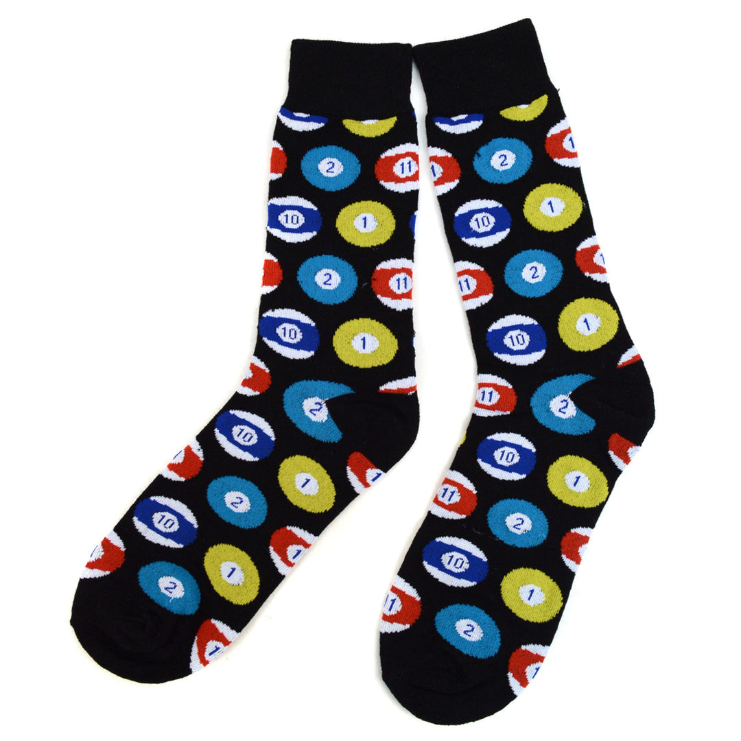 Pool Billiard Socks Personalized Socks Pocket Ball Fun Crazy Cool Socks Image 3