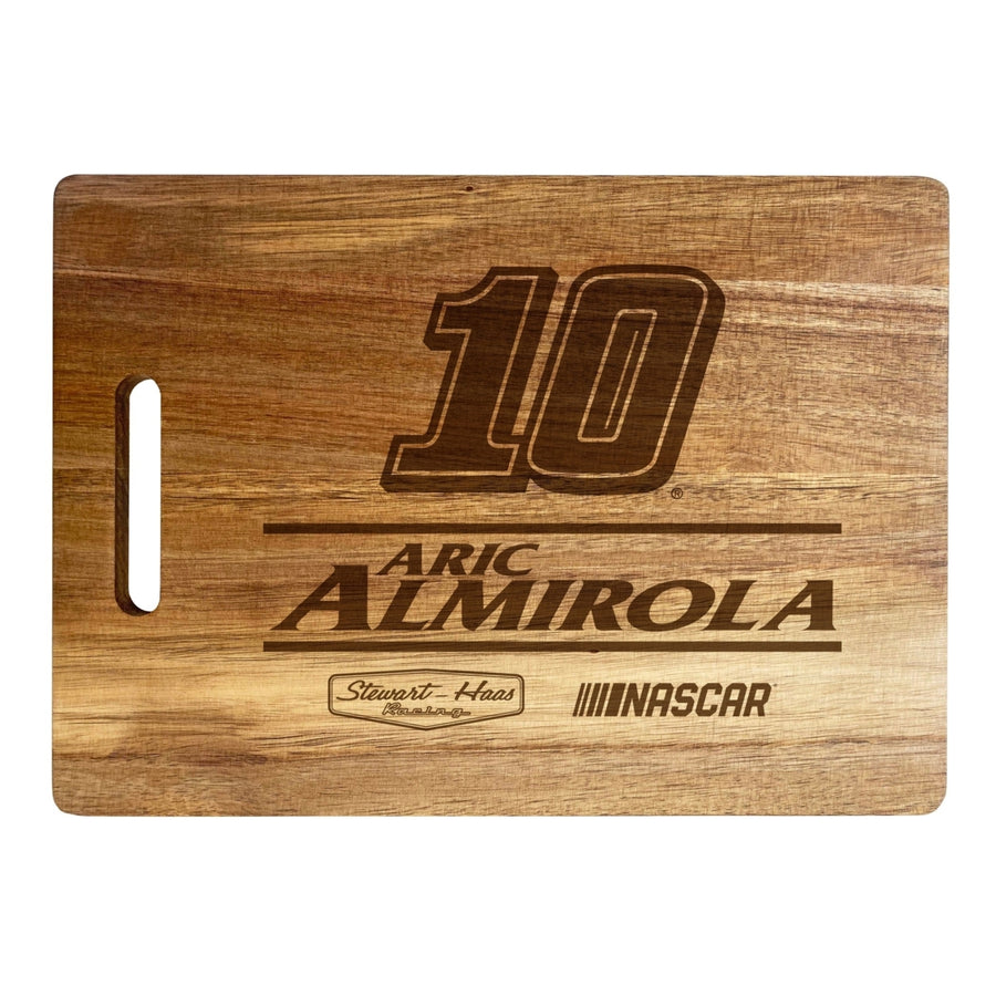 #10 Aric Almirola NASCAR Officially Licensed Engraved Wooden Cutting Board Image 1