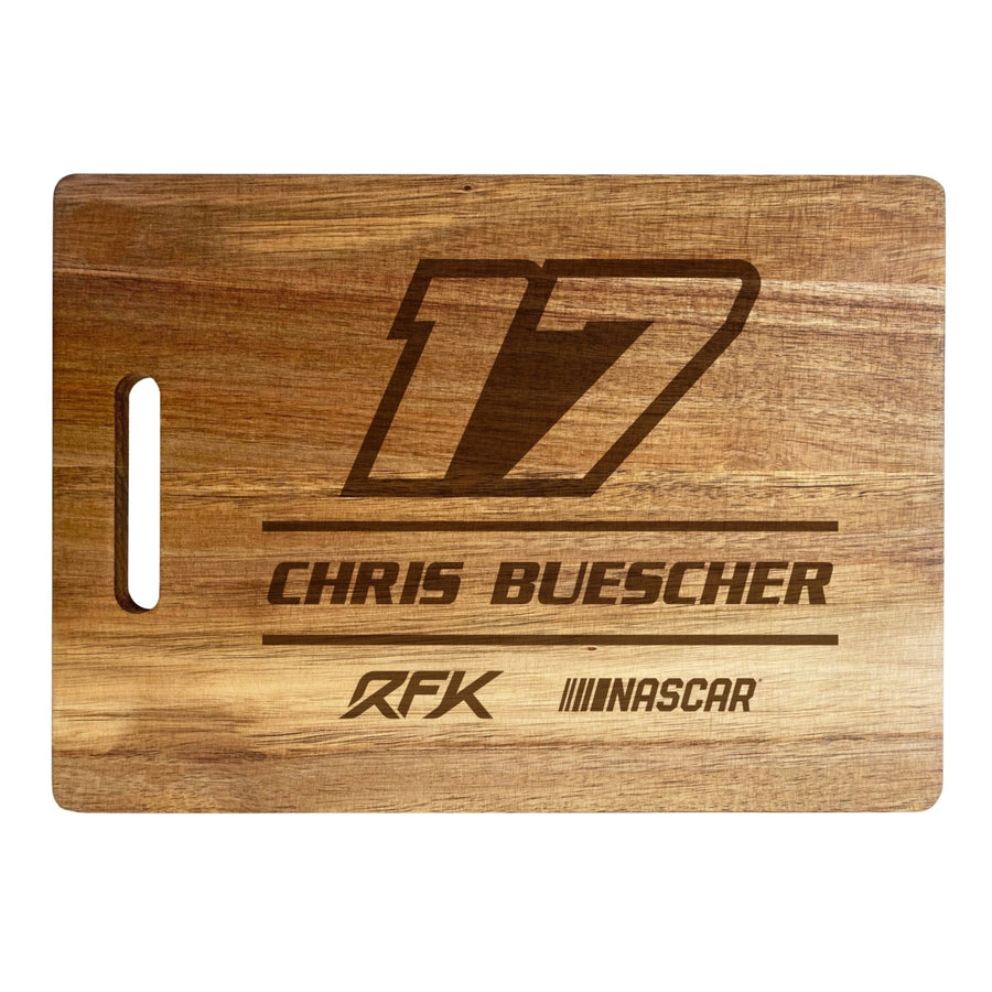 #17 Chris Buescher NASCAR Officially Licensed Engraved Wooden Cutting Board Image 1