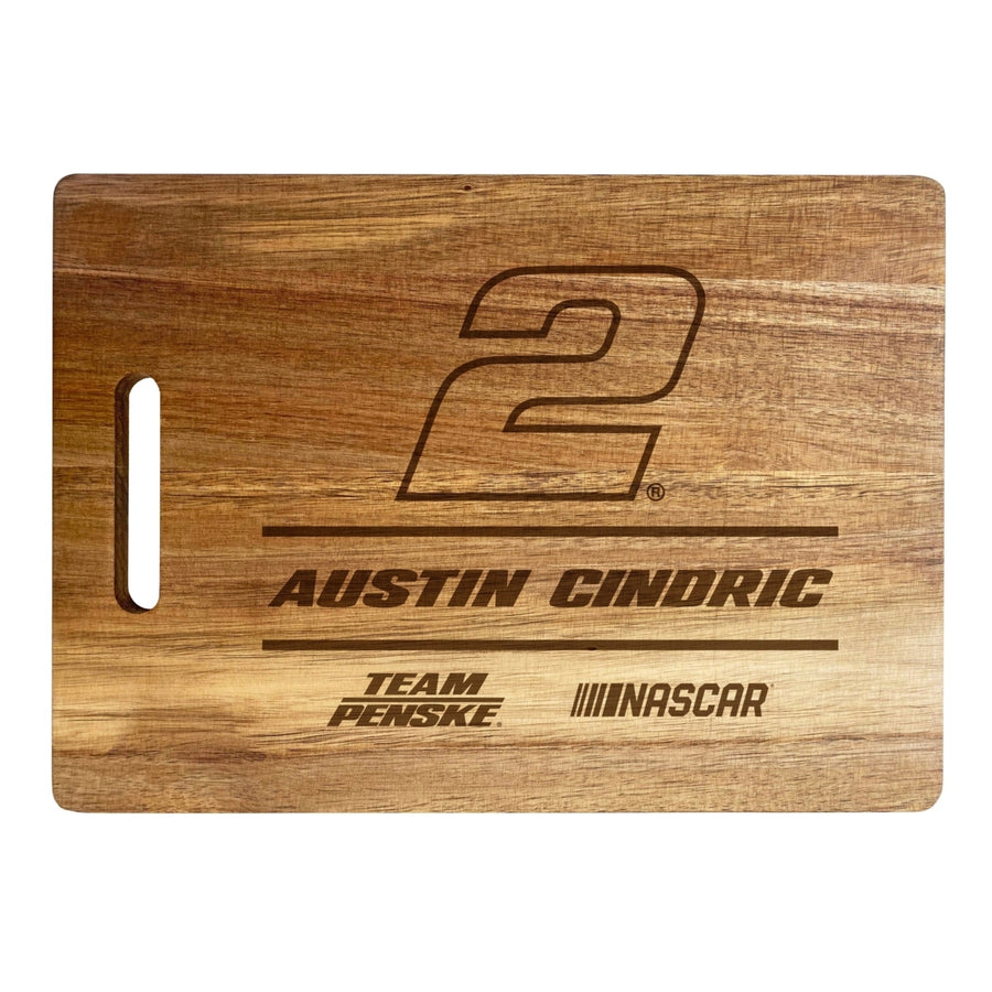 #2 Austin Cindric NASCAR Officially Licensed Engraved Wooden Cutting Board Image 1