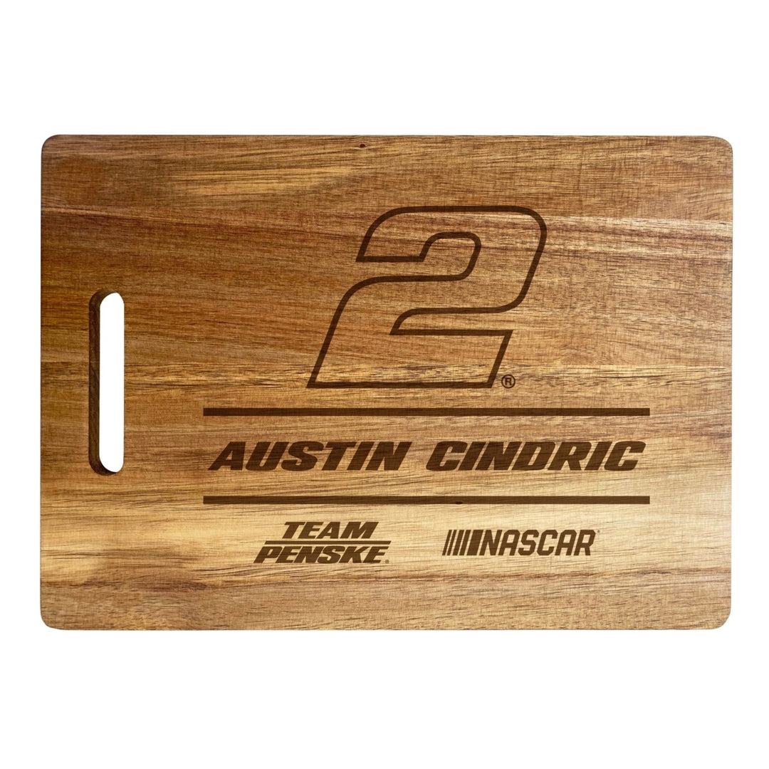 2 Austin Cindric NASCAR Officially Licensed Engraved Wooden Cutting Board Image 1