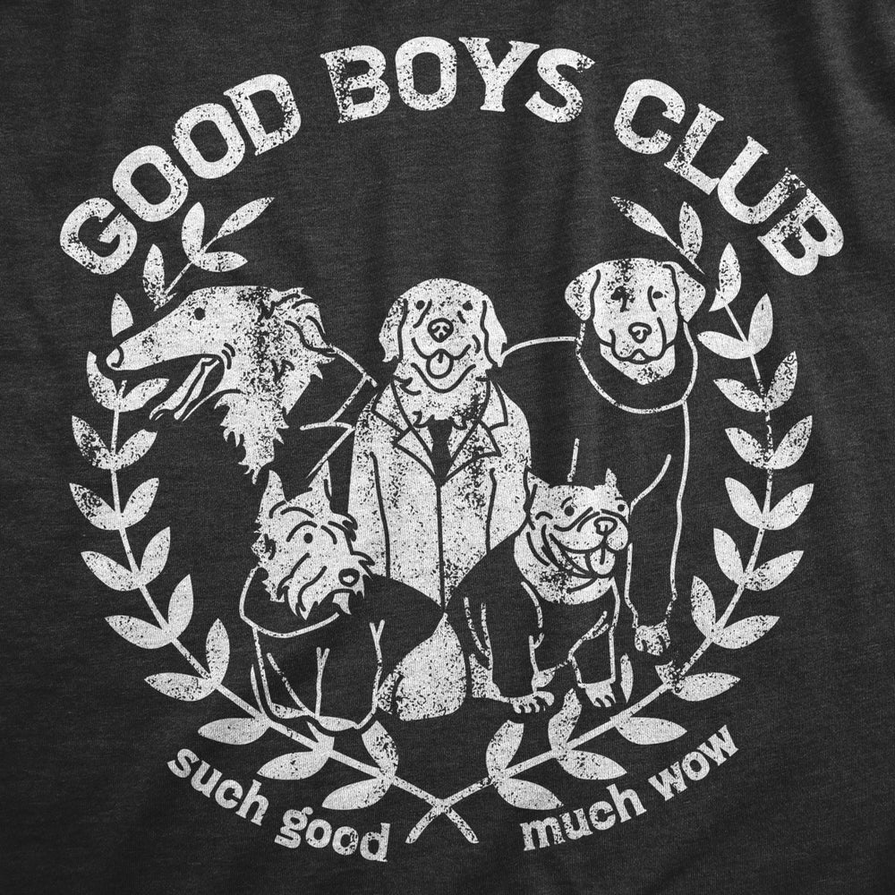 Mens Good Boys Club T Shirt Funny Puppy Dogs Pet Lovers Tee For Guys Image 2