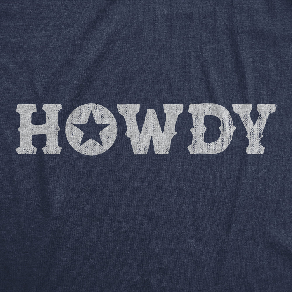 Mens Howdy T Shirt Funny Western Cowboy Greeting Tee For Guys Image 2