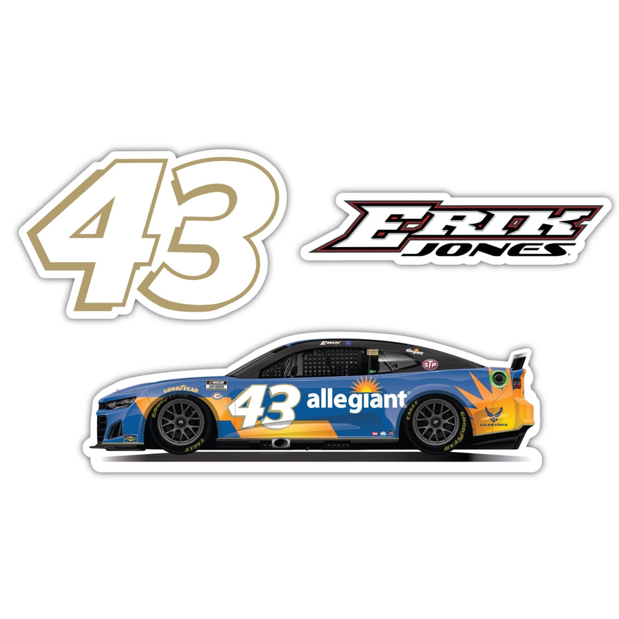 43 Erik Jones 3 Pack Laser Cut Decal Image 1