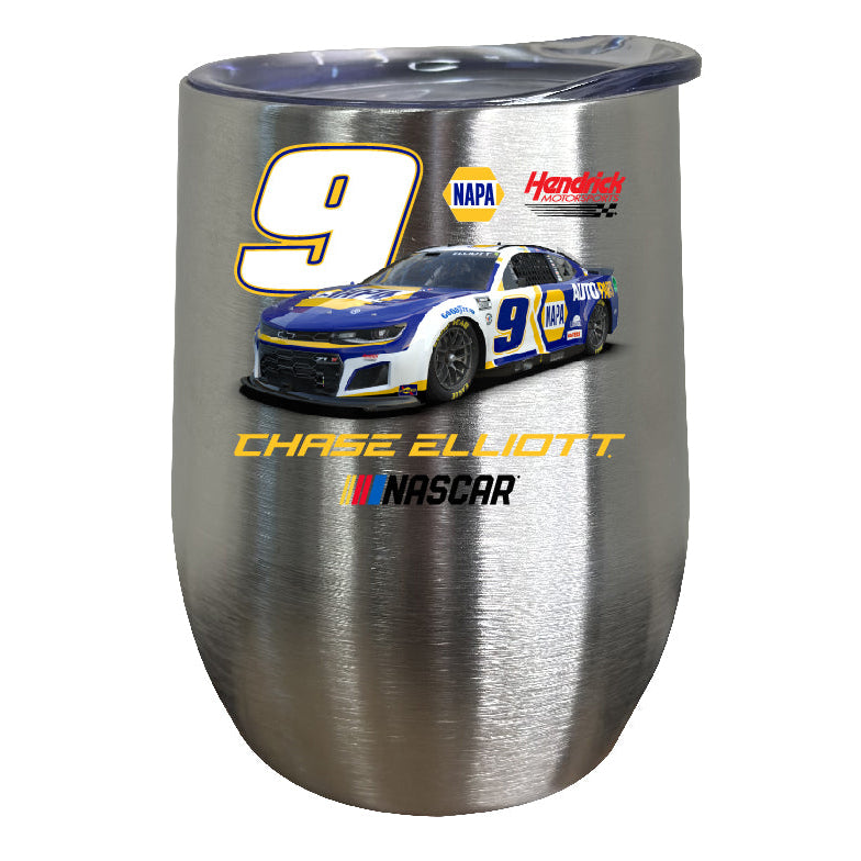 9 Chase Elliott Officially Licensed 12oz Insulated Wine Stainless Steel Tumbler Image 1