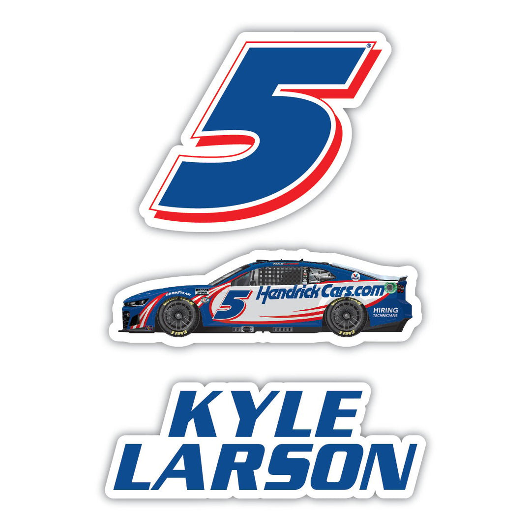 5 Kyle Larson 3 Pack Laser Cut Decal Image 1