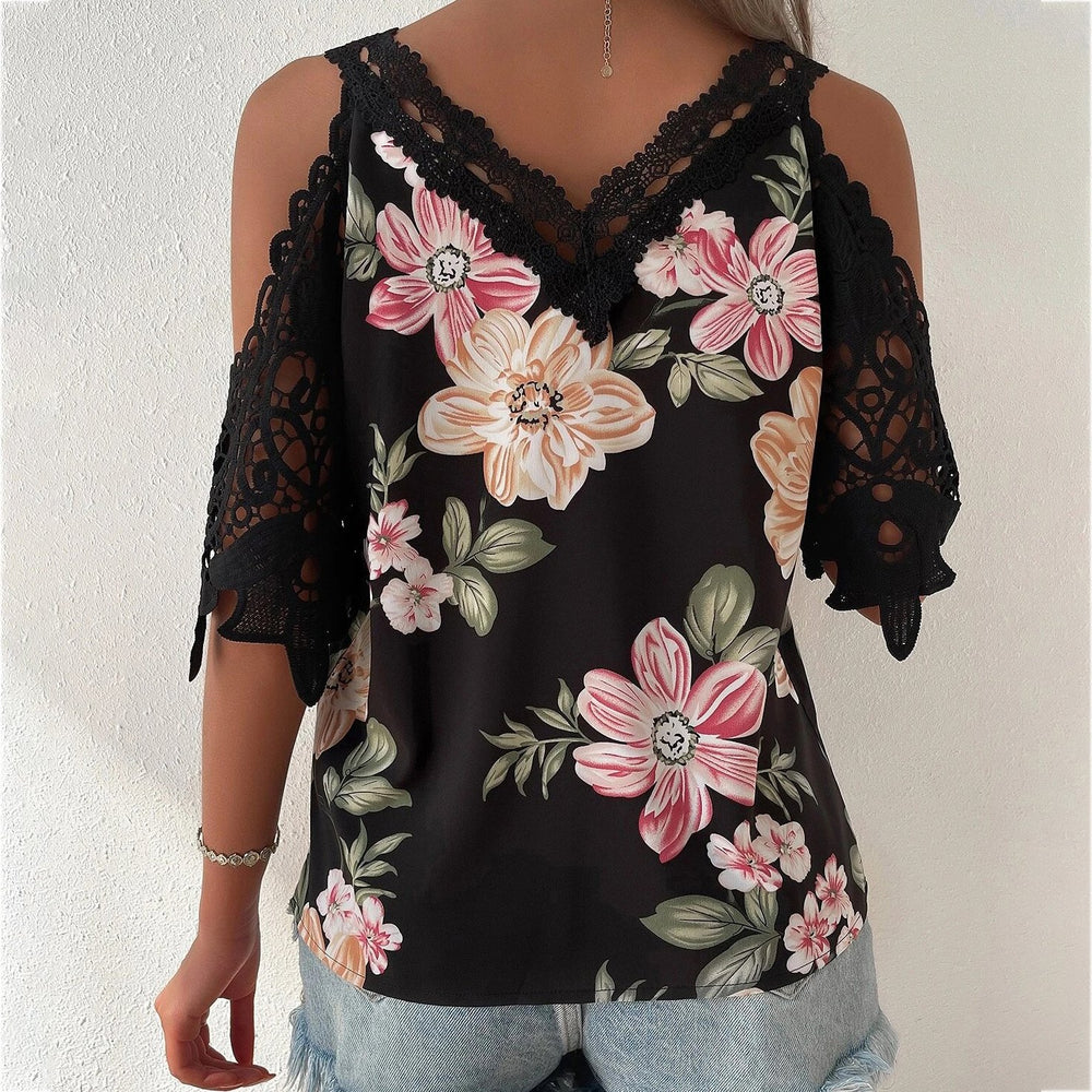 Cold Shoulder Guipure Lace Blouse Image 2