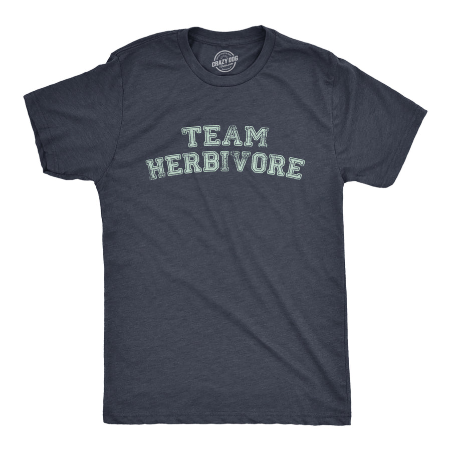 Mens Team Herbivore T Shirt Funny Vegetarian Vegan Lifestyle Tee For Guys Image 1