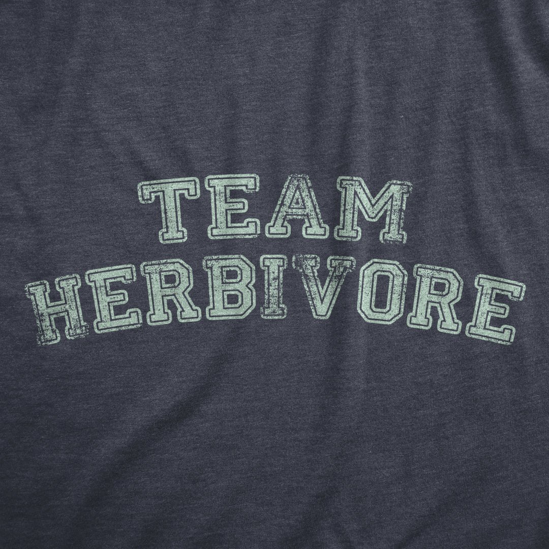 Mens Team Herbivore T Shirt Funny Vegetarian Vegan Lifestyle Tee For Guys Image 2