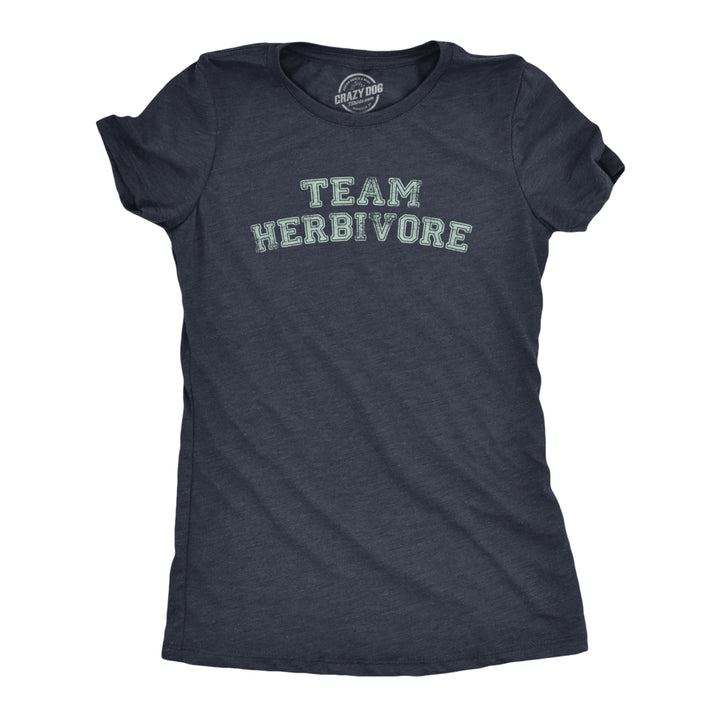 Womens Team Herbivore T Shirt Funny Vegetarian Vegan Lifestyle Tee For Ladies Image 1