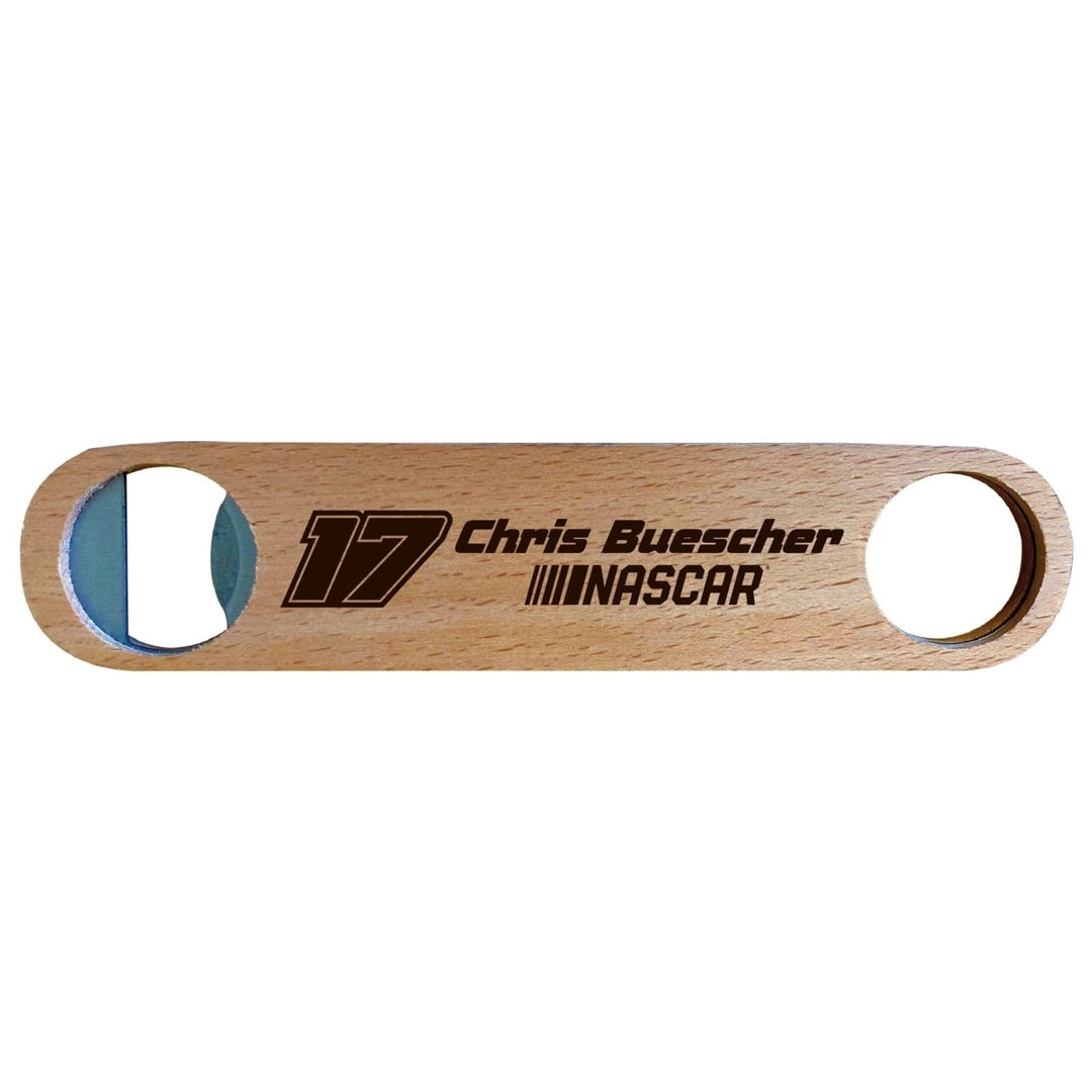 17 Chris Buescher Laser Engraved Wooden Bottle Opener Image 1