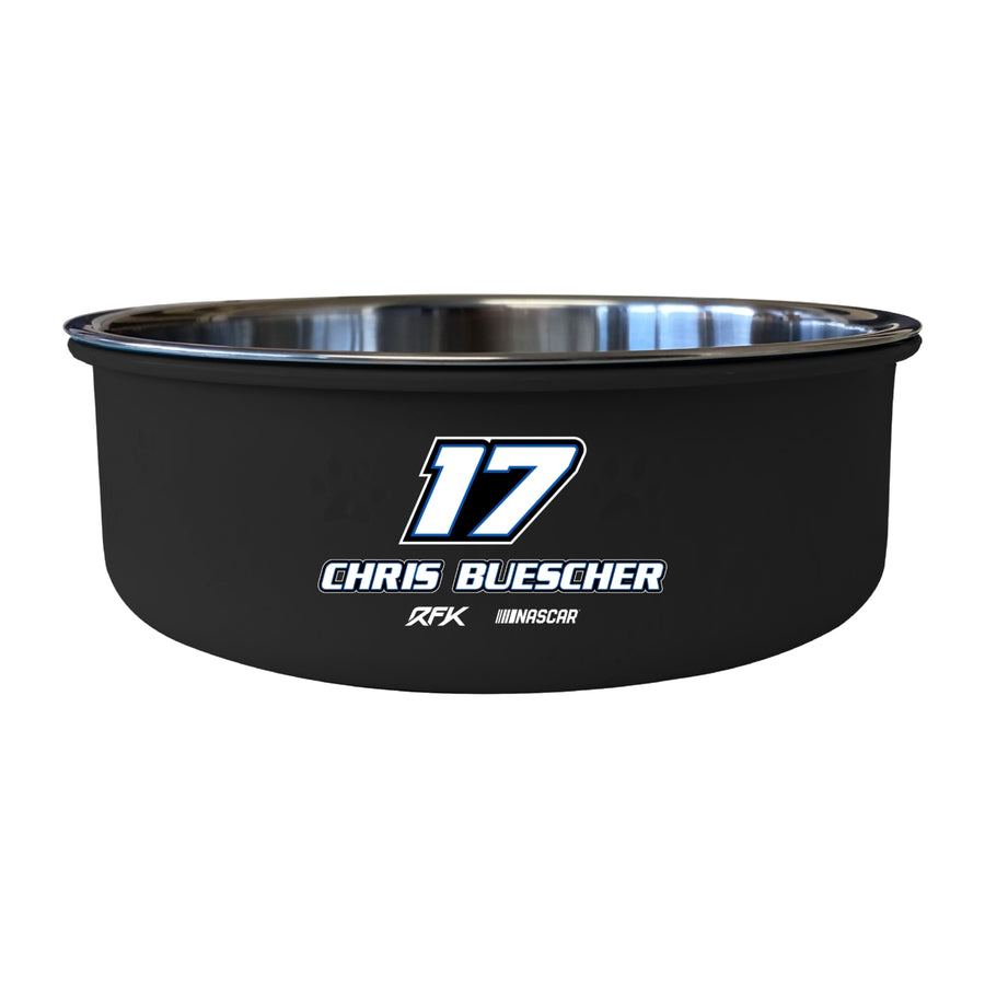 17 Chris Buescher Officially Licensed 5x2.25 Pet Bowl Image 1