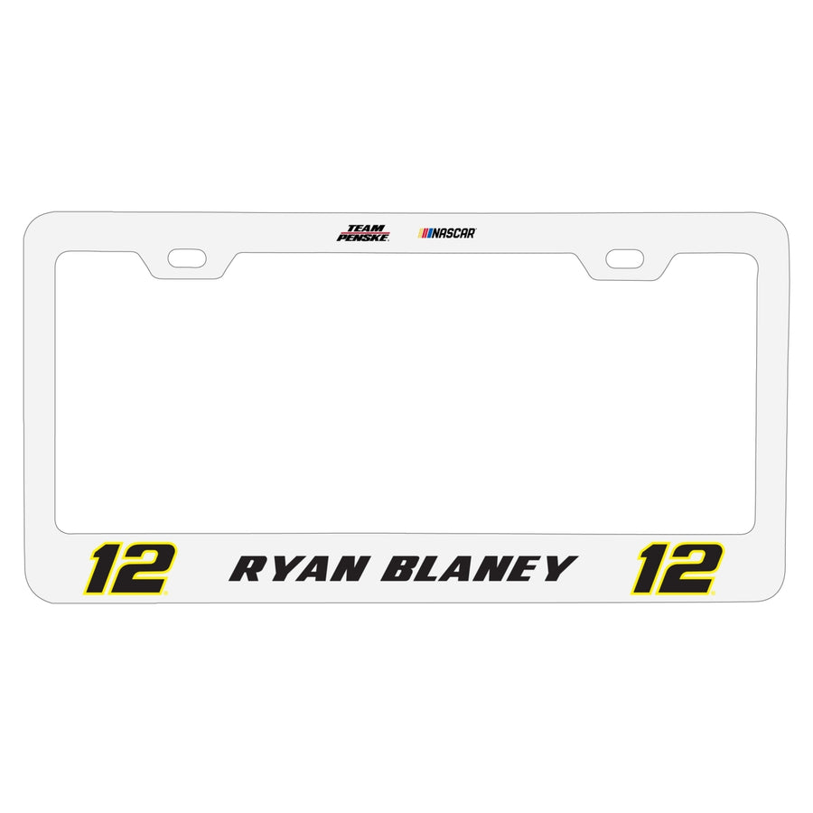 #12 Ryan Blaney Officially Licensed Metal License Plate Frame Image 1
