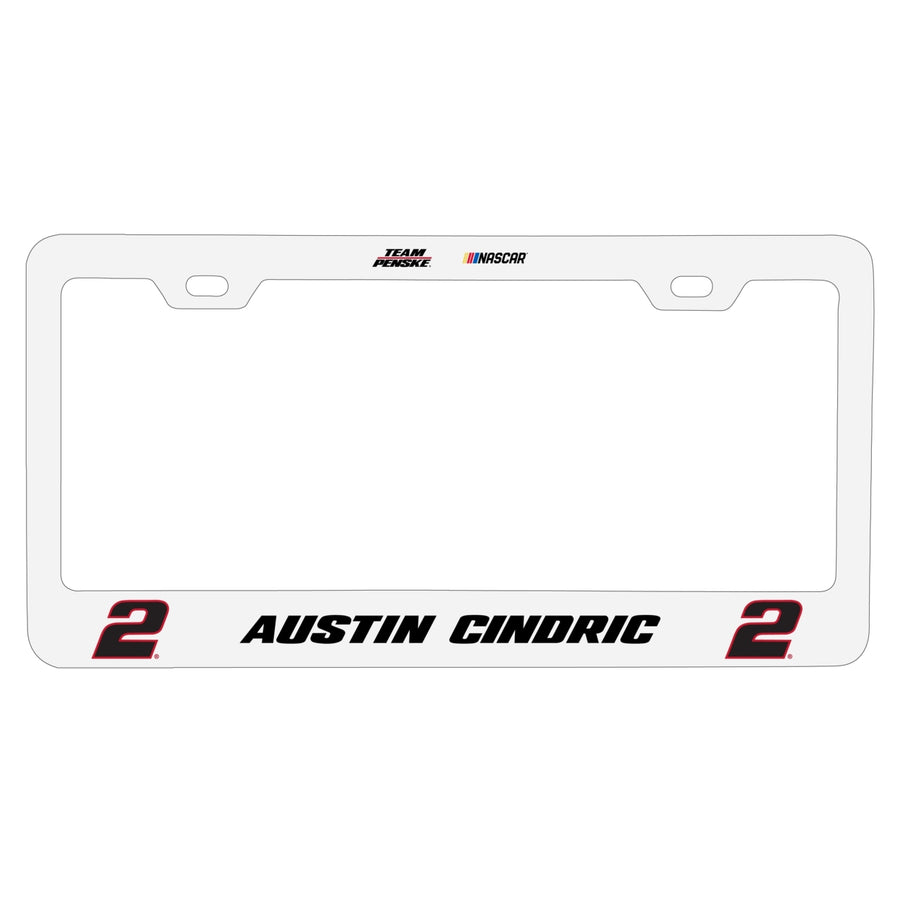 #2 Austin Cindric Officially Licensed Metal License Plate Frame Image 1