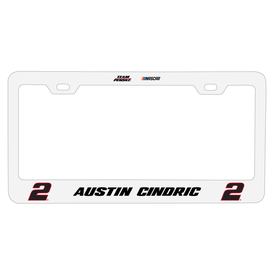 2 Austin Cindric Officially Licensed Metal License Plate Frame Image 1