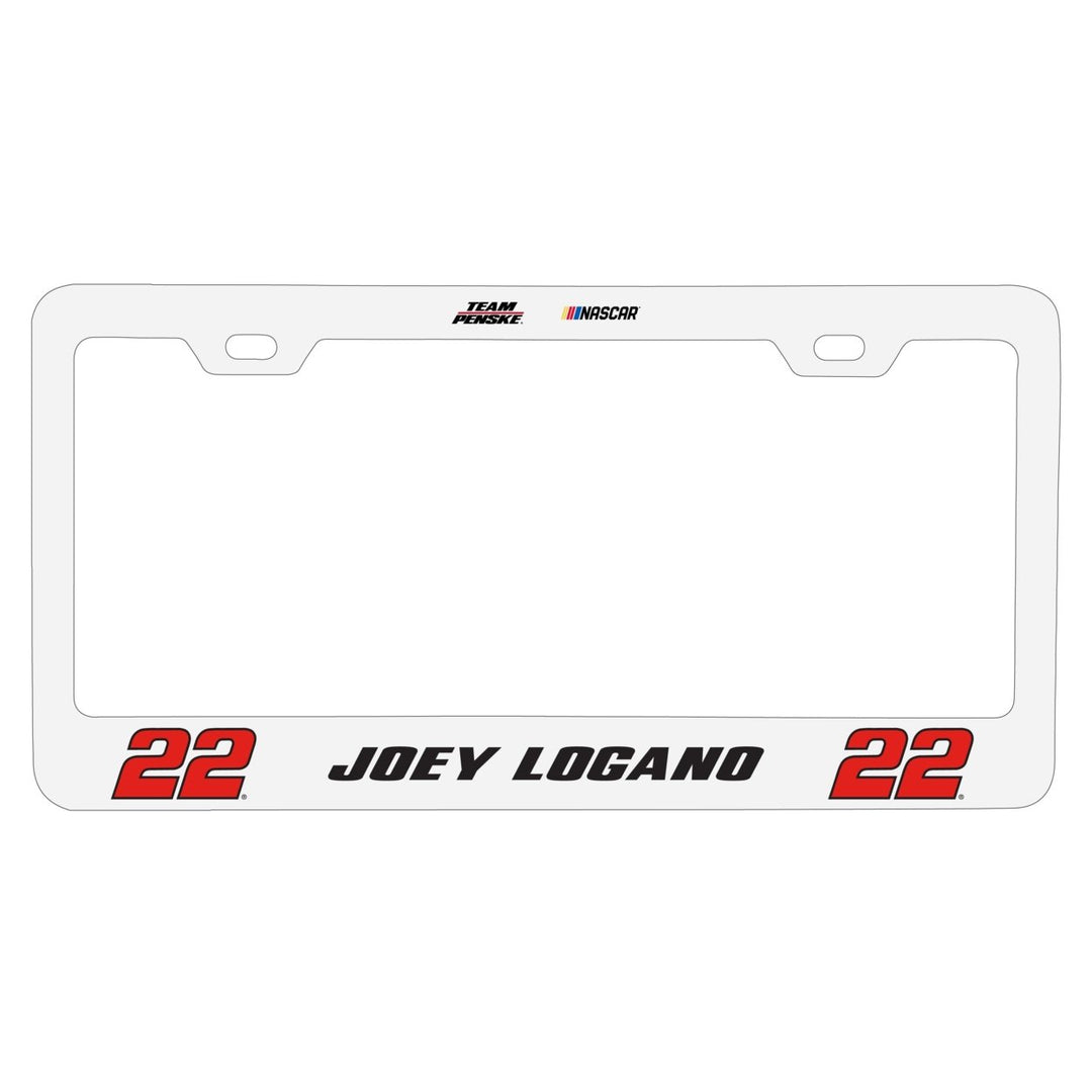 22 Joey Logano Officially Licensed Metal License Plate Frame Image 1